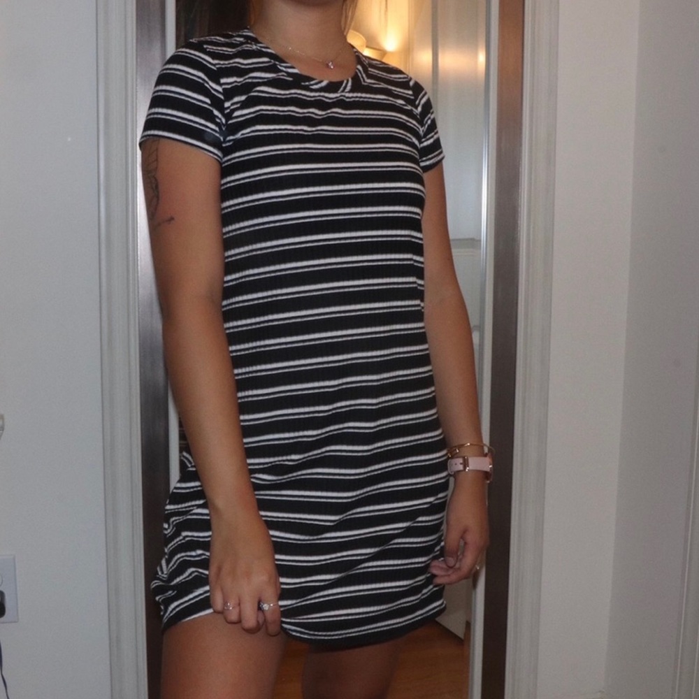 Striped dress.